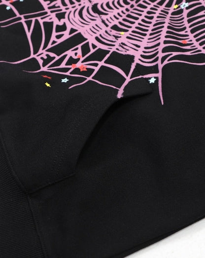 Letter Spider Print Hoodie
