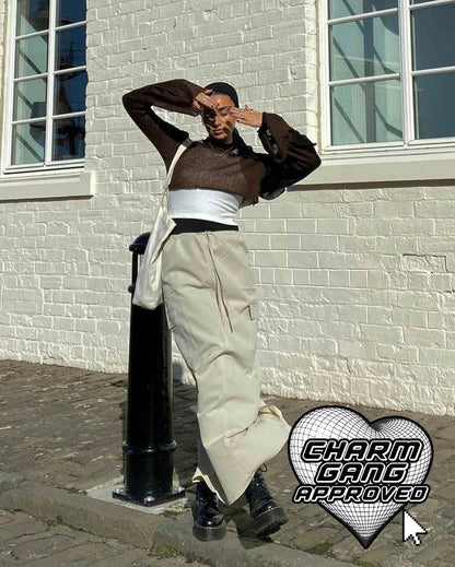 Capuccino Run Mesh Cropped Top