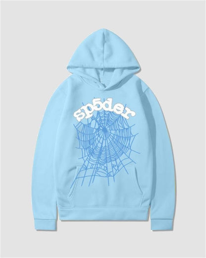 Letter Spider Print Hoodie